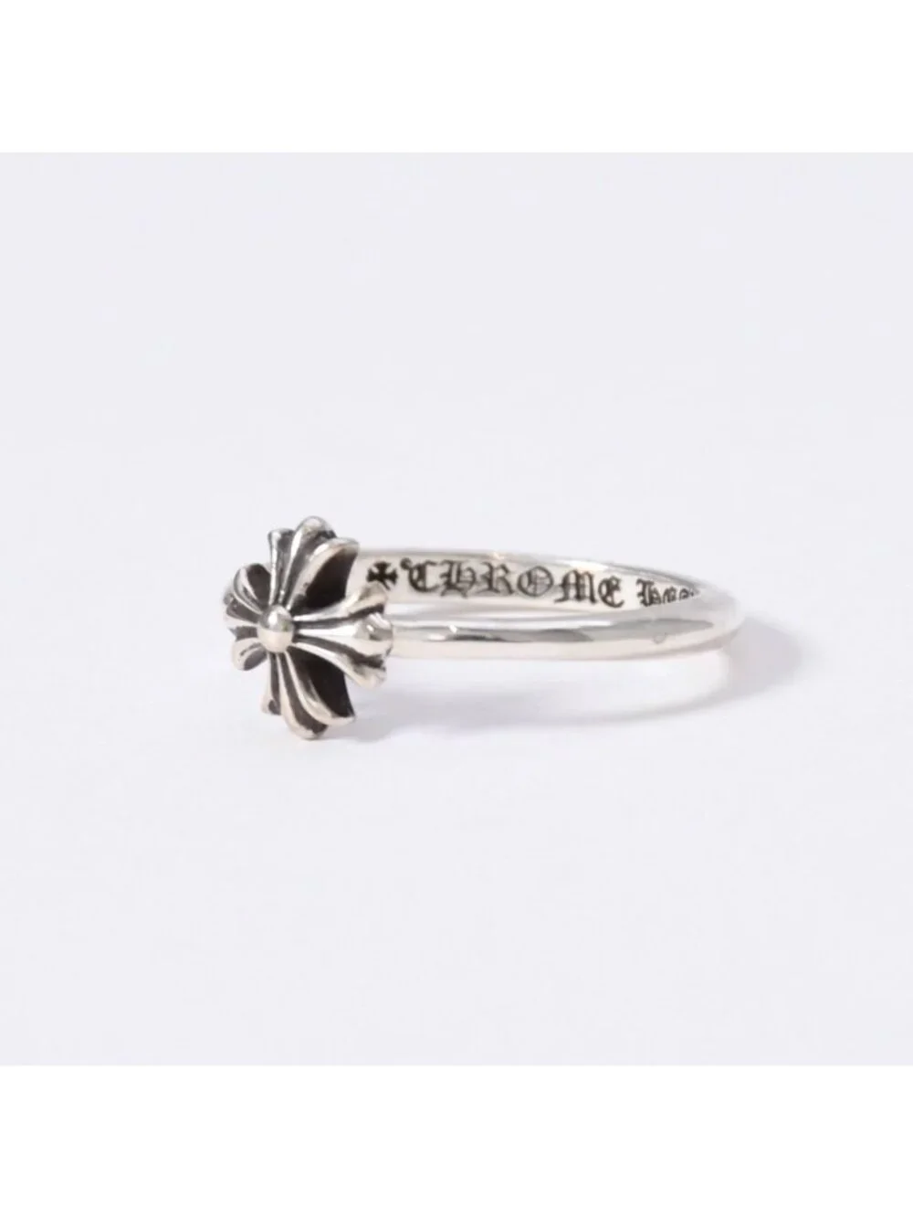 Chrome Hearts Bubblegum CH Pls CH Plastic Sling Ring 925 Sterling Silver